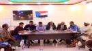 فريق التوجيه والرقابة الرئاسي يعقد اجتماعاً موسعاً مع مديري إدارات الهيئة التنفيذية ورؤساء هيئات المجلس الانتق...